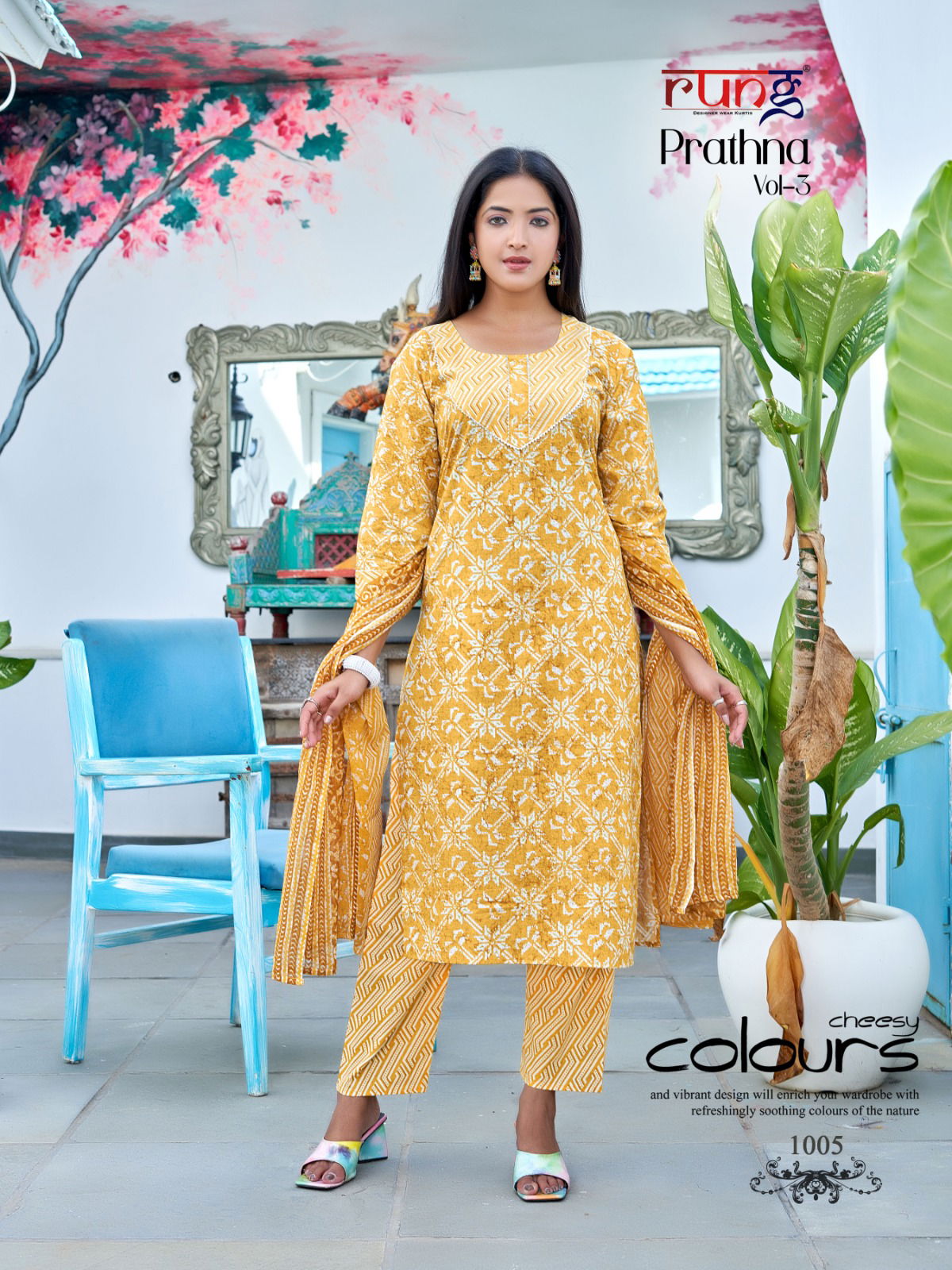 Prarthna Vol 3 Cotton Printed Readymade Suits Catalog